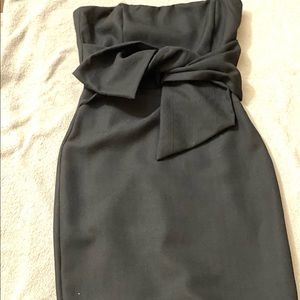 Black strapless dress